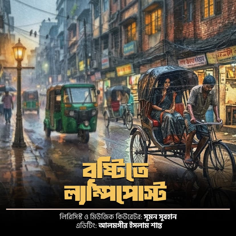 বৃষ্টিতে ল্যাম্পপোস্ট