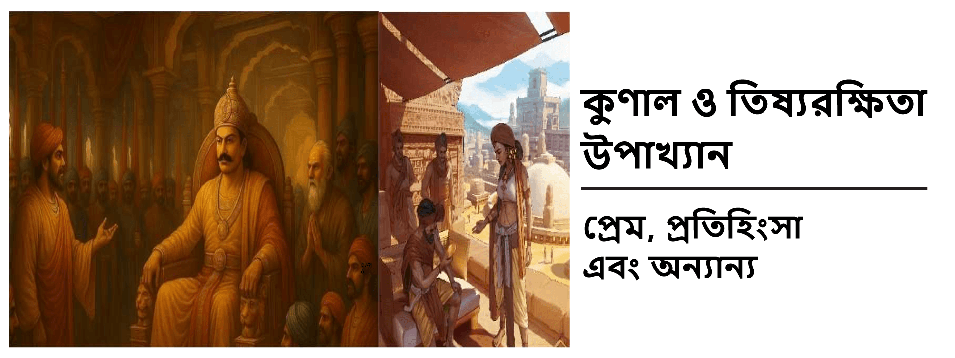 কুণাল ও তিষ্যরক্ষিতা উপাখ্যান- প্রেম, প্রতিহিংসা এবং অন্যান্য