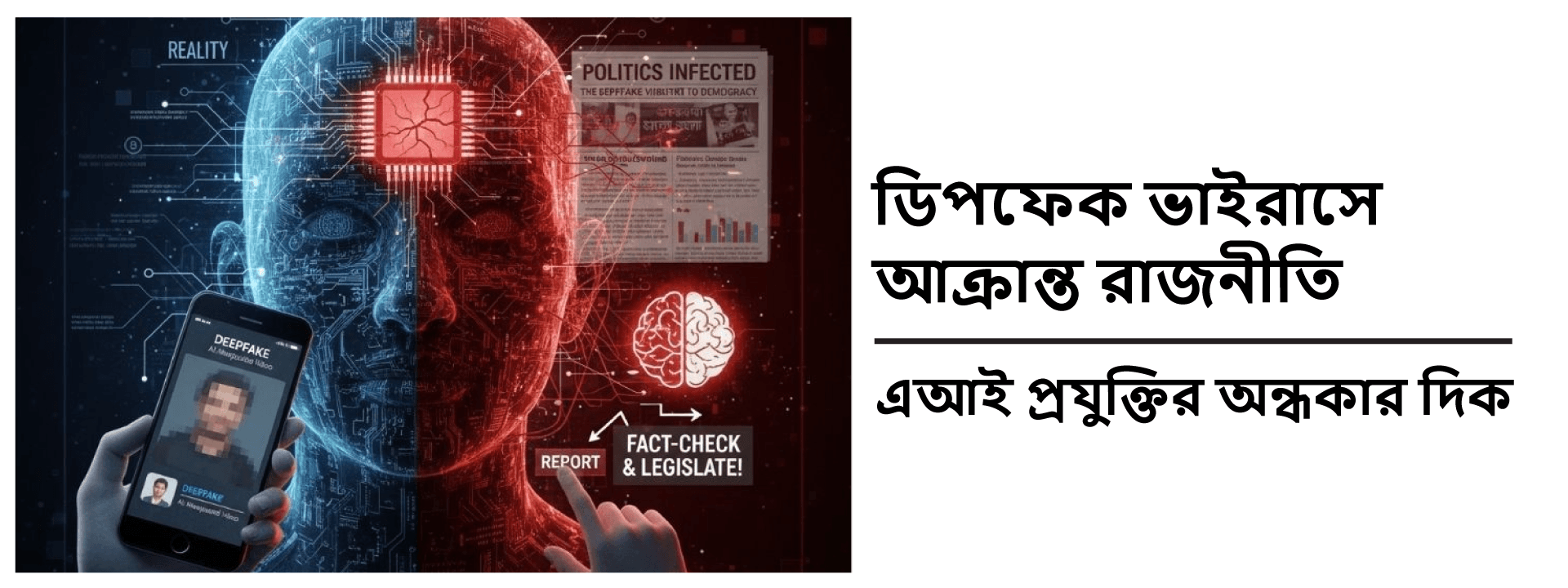ডিপফেক ভাইরাসে আক্রান্ত রাজনীতি: এআই প্রযুক্তির অন্ধকার দিক