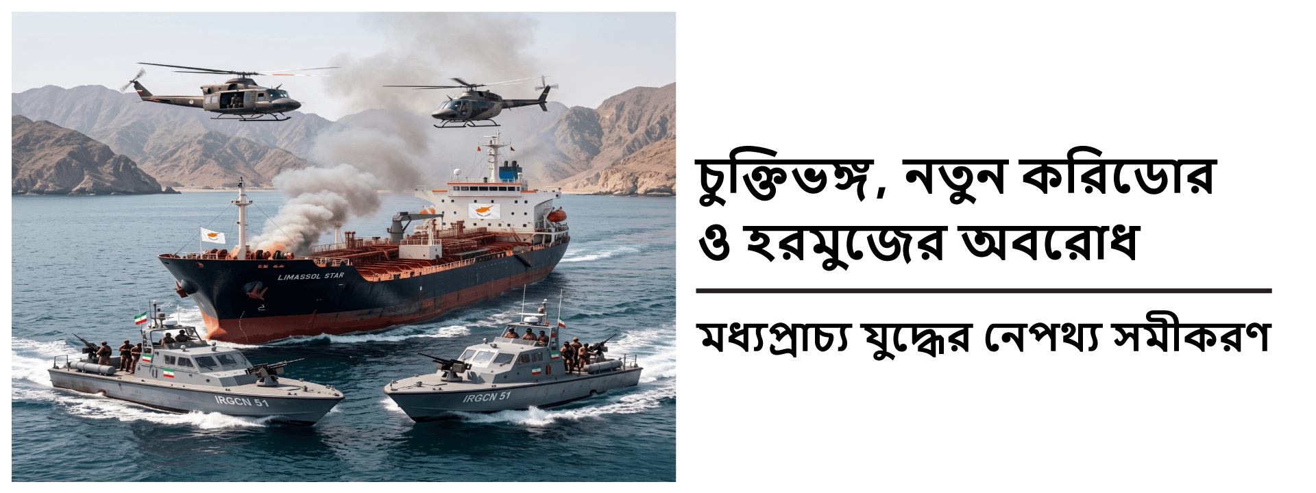 চুক্তিভঙ্গ, নতুন করিডোর ও হরমুজের অবরোধ: মধ্যপ্রাচ্য যুদ্ধের নেপথ্য সমীকরণ